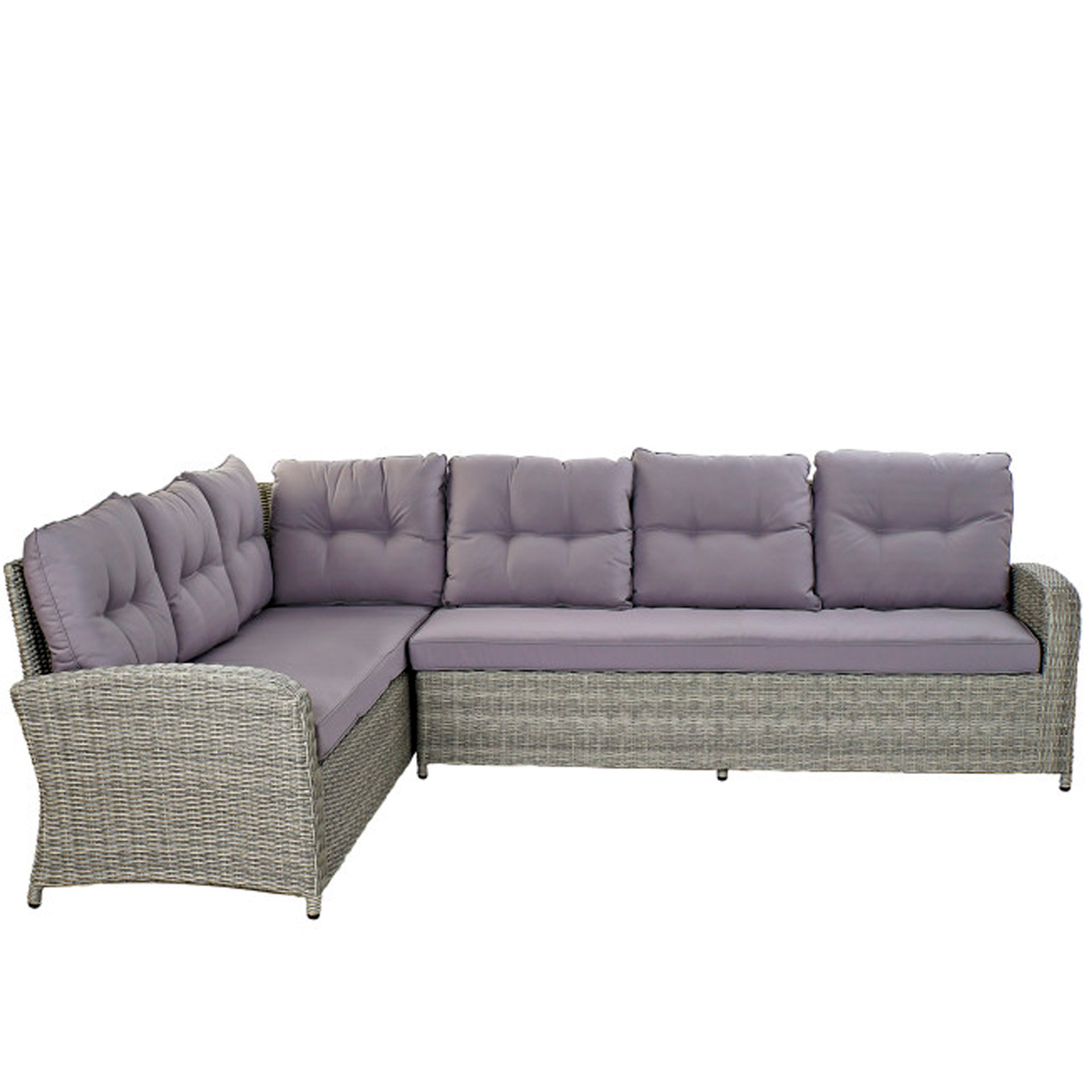 Conjunto 2 Sofás Rattan + 2 Bancos + Mesa Central 267X204X90cm