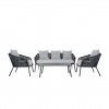 Conjunto 3 Sofs Alumnio + Mesa Central 151.5X72X70cm