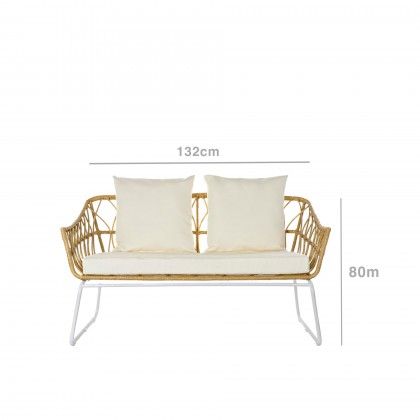 Sof Rattan / Metal 132X58X80cm