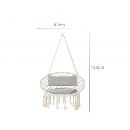 Cadeira Baloio Algodo / Bambu 82X62X123cm