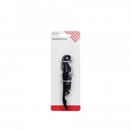 Saca Rolhas Empregado Metal Preto 12cm