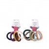 Elstico Cabelo Plstico Espiral Cores Sortidas Pack 6