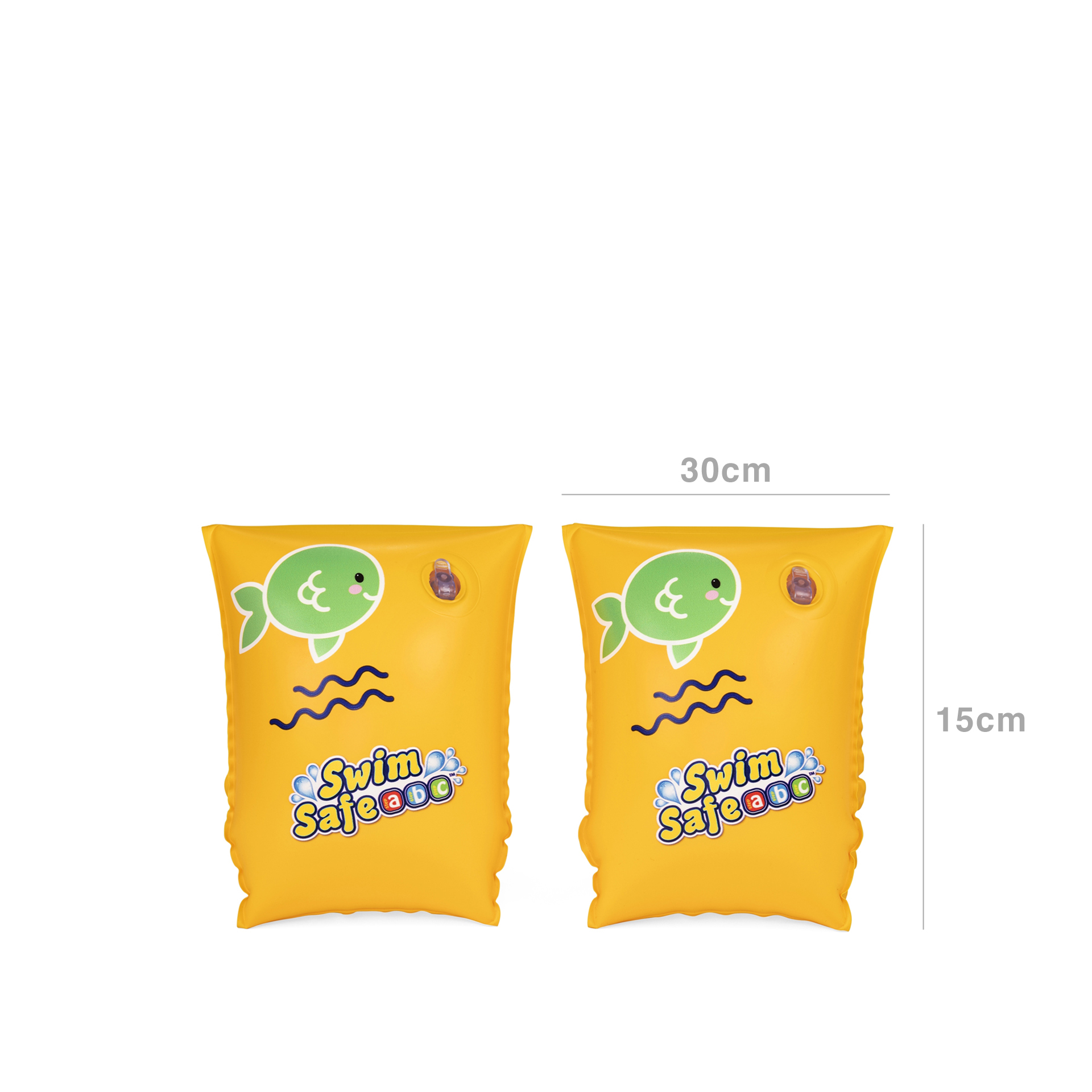 Braçadeira Natação Ar Insuflável Amarelo 26X15cm