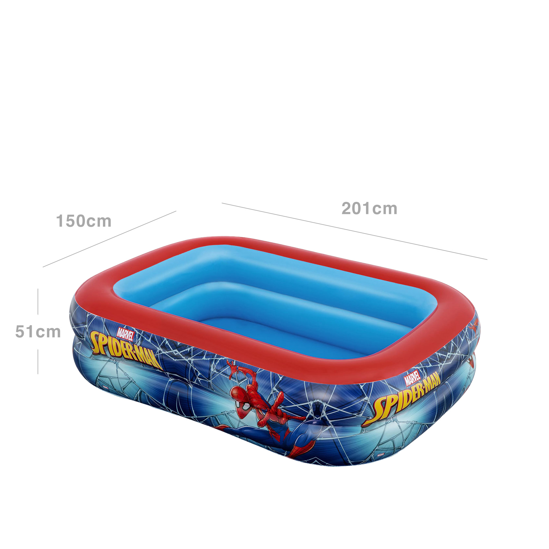 Piscina Ar Insuflável Homem Aranha 201X150X51cm