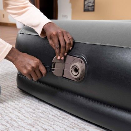 Colcho Ar Insuflvel Individual com Bomba Bestway Cinza 150kg 191X97X36cm