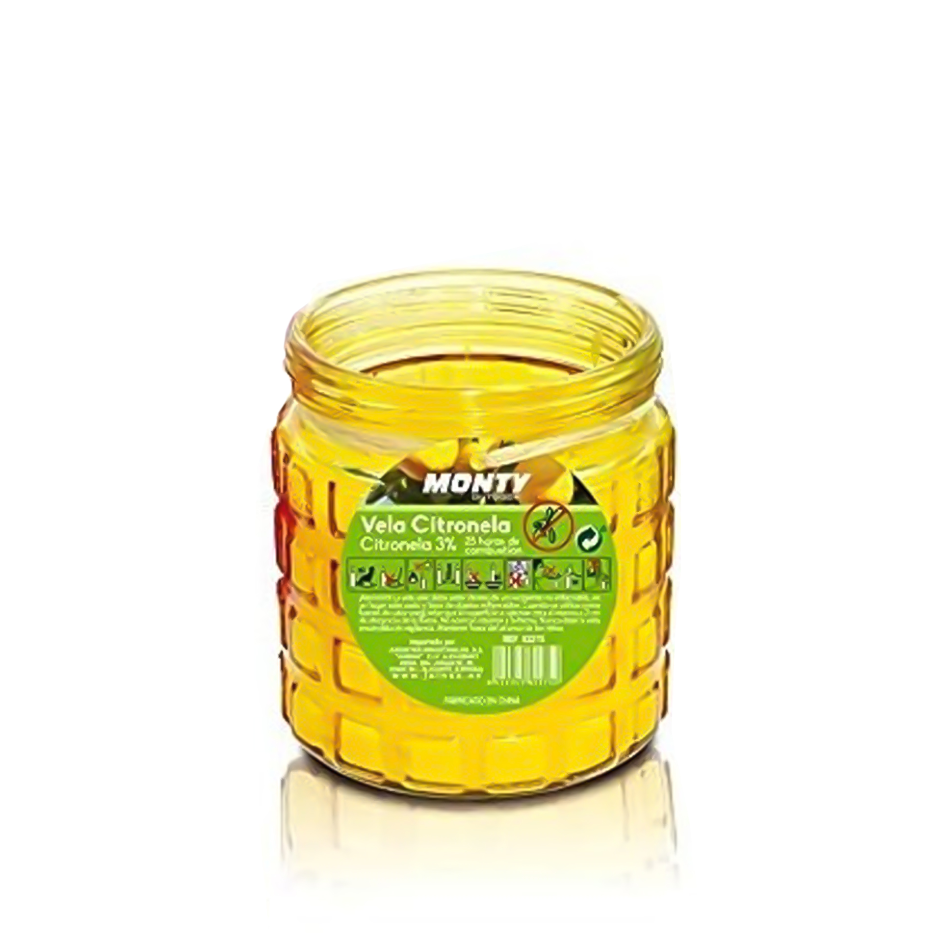 Vela Citronela Copo Cristal 25H 230gr 11X12cm