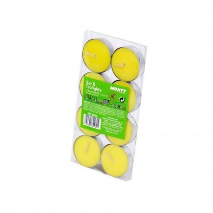 Tealights Citronela 2.5H 10gr 3.8X1.1cm Pack 8 Tealights Citronela 2.5H 10gr 3.8X1.1cm Pack 8