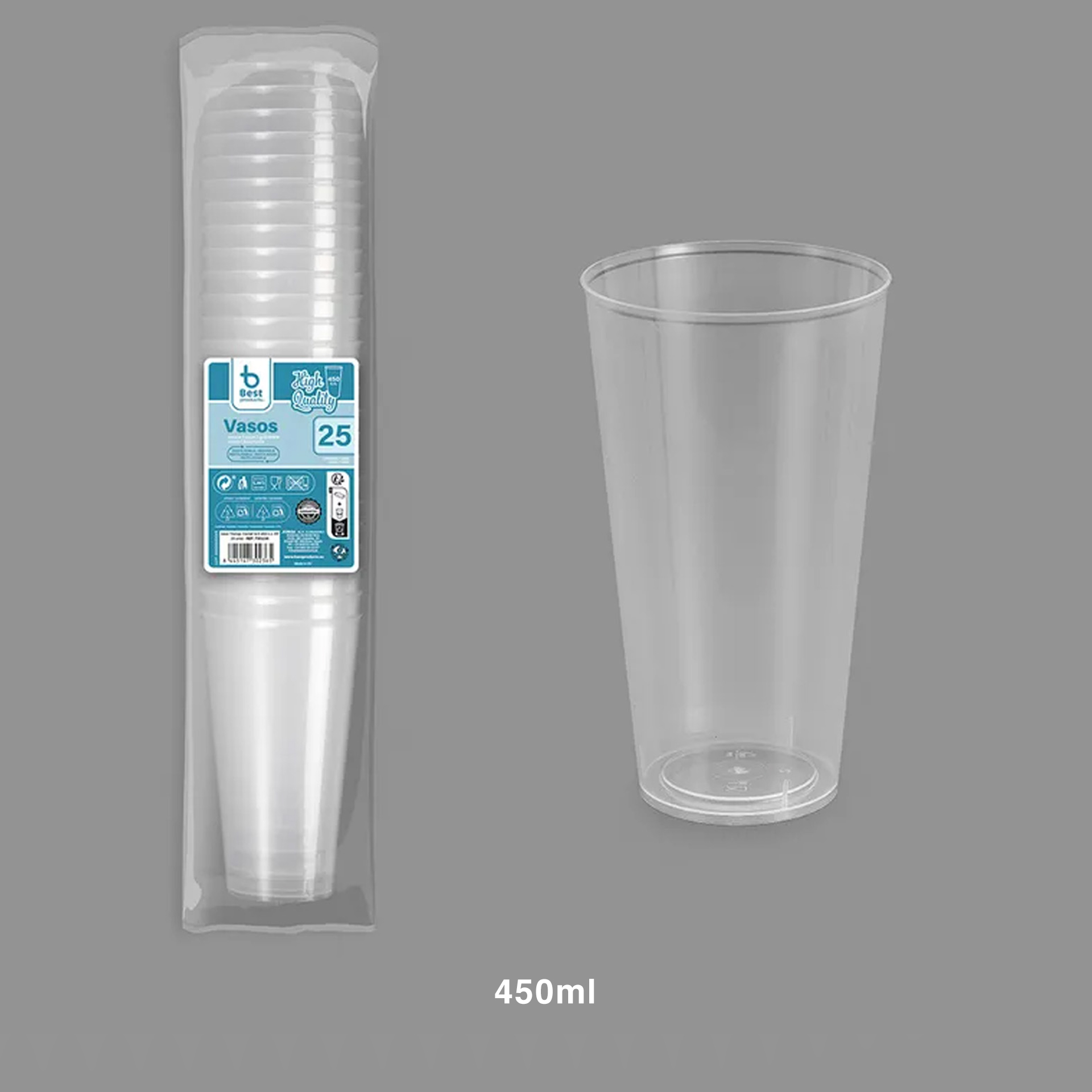 Copo Plástico 450ml Pack 25