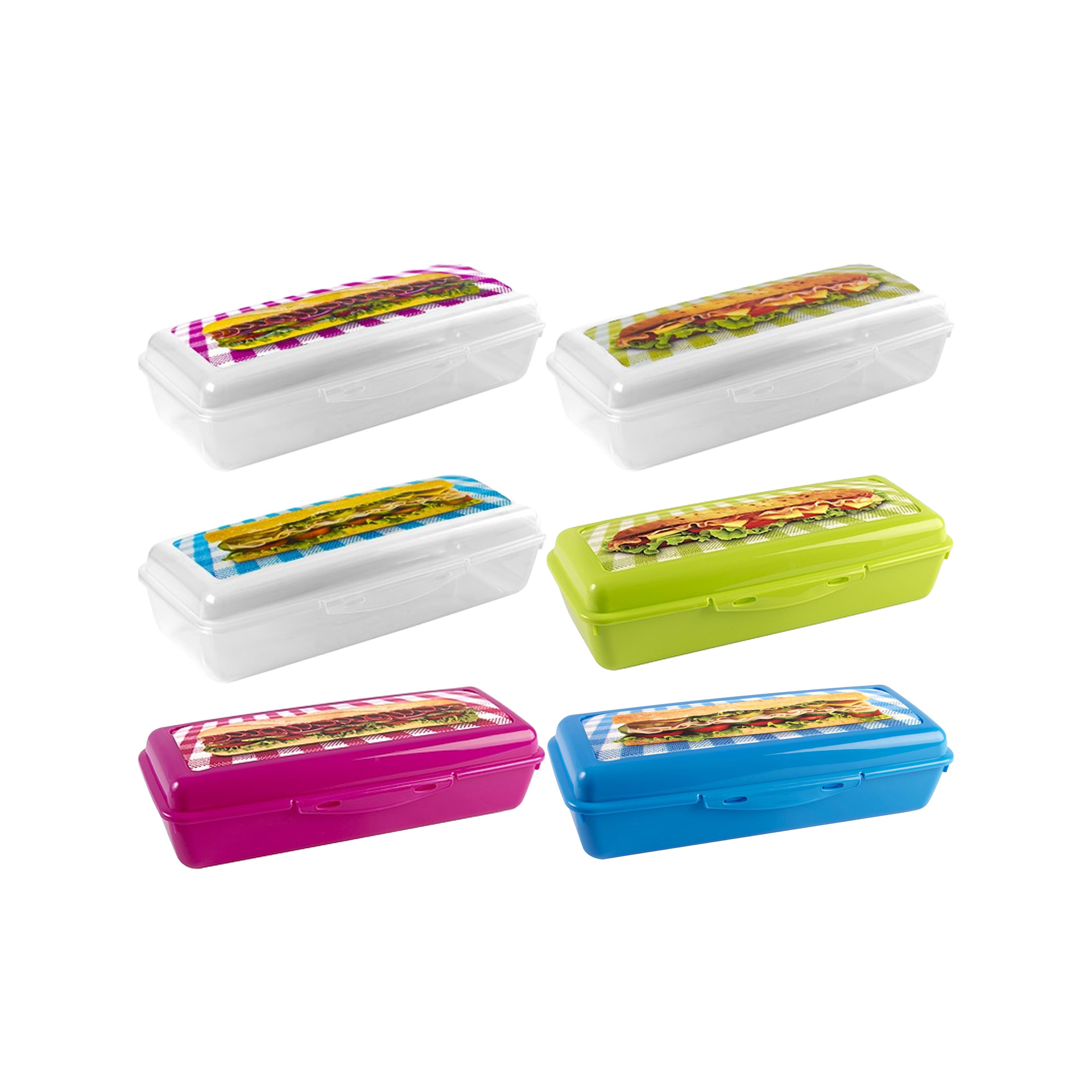 Caixa Hermética Hega para Sandes 1200ml 25X11X7cm