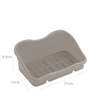 Caixa Esfrego Plstico Cinzento 21X13X9.5cm