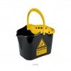 Balde com Espremedor Plstico Oval Preto 13.5l 37X27X28cm