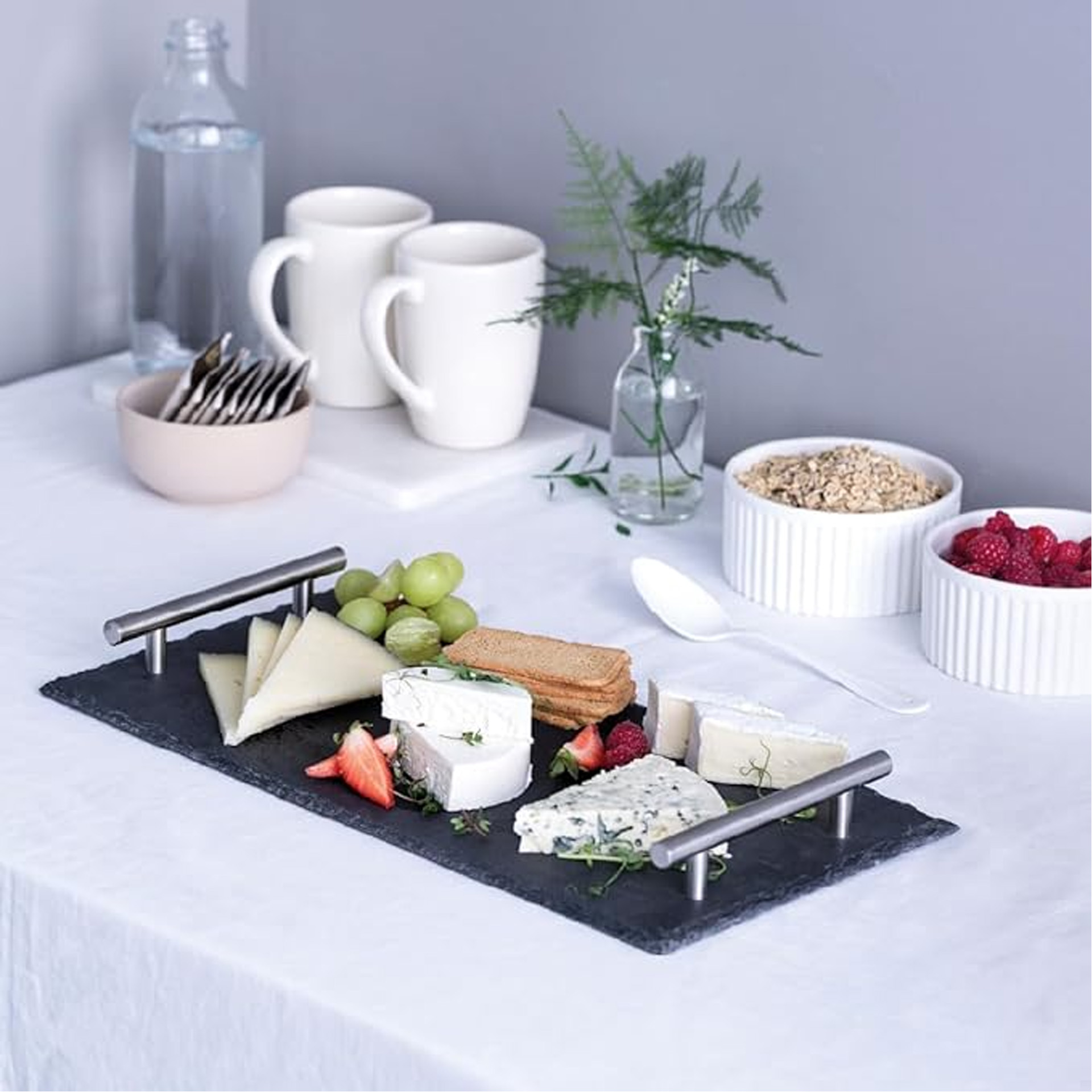 Bandeja Ardósia com Asas 40X20X5cm