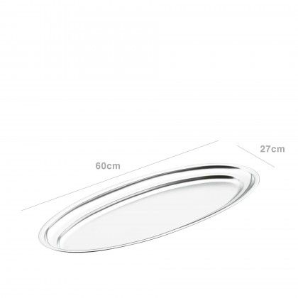 Travessa Inox Lacor Oval 60X27cm