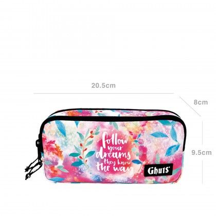 Estojo Duplo Ghuts Follow Dreams 20.5X9.5X8cm Estojo Duplo Ghuts Follow Dreams 20.5X9.5X8cm