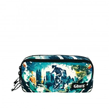 Estojo Duplo Ghuts Skate Life 20.5X9.5X8cm Estojo Duplo Ghuts Skate Life 20.5X9.5X8cm