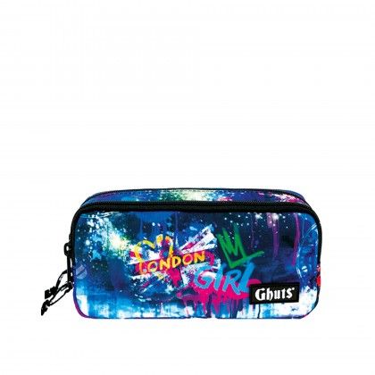 Estojo Duplo Ghuts Uk Girl 20.5X9.5X8cm Estojo Duplo Ghuts Uk Girl 20.5X9.5X8cm