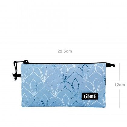 Estojo Triplo Ghuts Blue Lily 22.5X12X4cm Estojo Triplo Ghuts Blue Lily 22.5X12X4cm