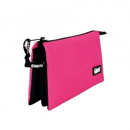 Estojo Triplo Ghuts Hot Pink 22.5X12X4cm Estojo Triplo Ghuts Hot Pink 22.5X12X4cm