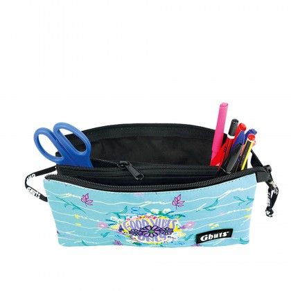 Estojo Triplo Ghuts Pansies 22.5X12X4cm Estojo Triplo Ghuts Pansies 22.5X12X4cm