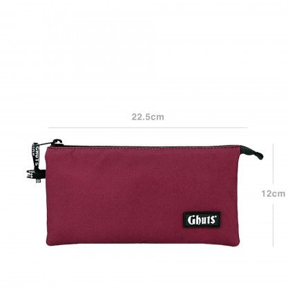 Estojo Triplo Ghuts Mauve Red 22.5X12X4cm Estojo Triplo Ghuts Mauve Red 22.5X12X4cm