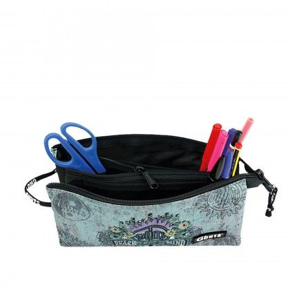 Estojo Triplo Ghuts Peace Mind 22.5X12X4cm Estojo Triplo Ghuts Peace Mind 22.5X12X4cm