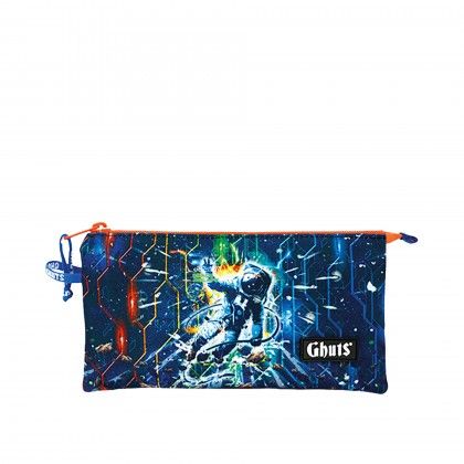 Estojo Triplo Ghuts Astrospace 22.5X12X4cm Estojo Triplo Ghuts Astrospace 22.5X12X4cm