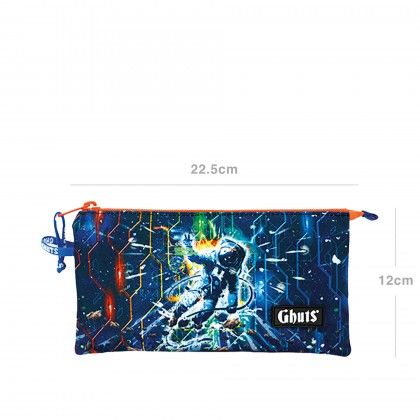 Estojo Triplo Ghuts Astrospace 22.5X12X4cm Estojo Triplo Ghuts Astrospace 22.5X12X4cm
