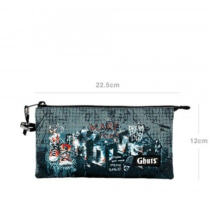 Estojo Triplo Ghuts Your Move 22.5X12X4cm Estojo Triplo Ghuts Your Move 22.5X12X4cm