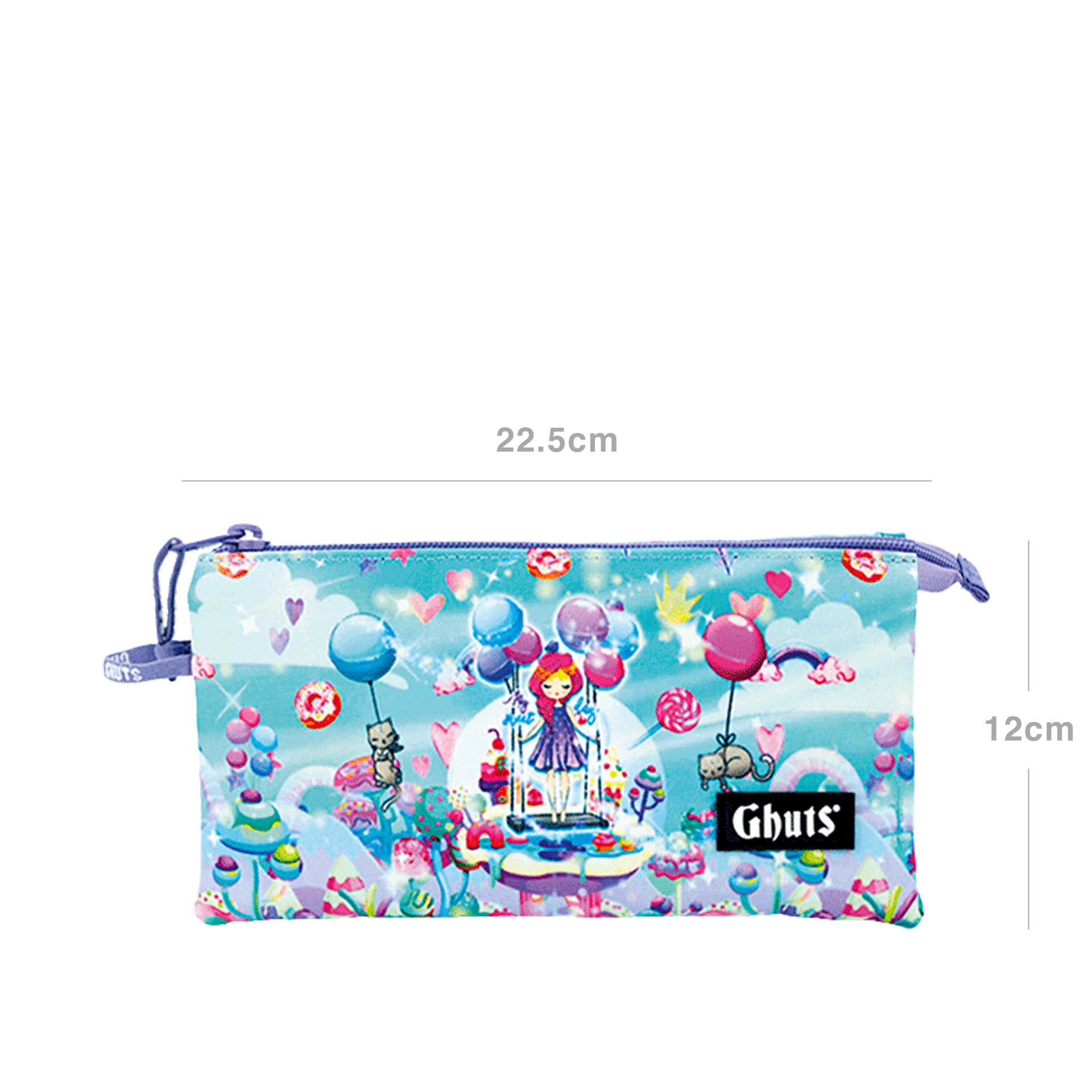 Estojo Triplo Ghuts Candyland 22.5X12X4cm