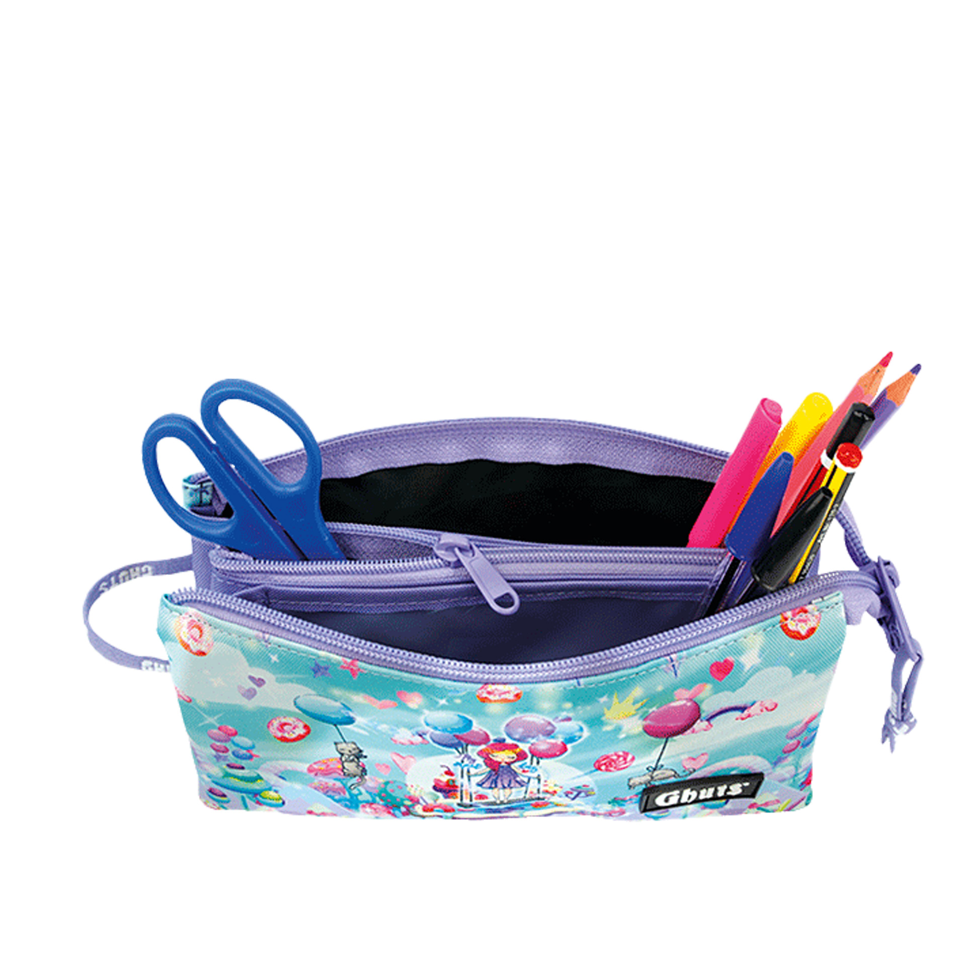 Estojo Triplo Ghuts Candyland 22.5X12X4cm