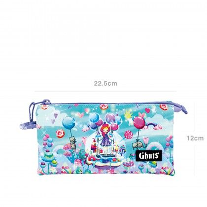 Estojo Triplo Ghuts Candyland 22.5X12X4cm