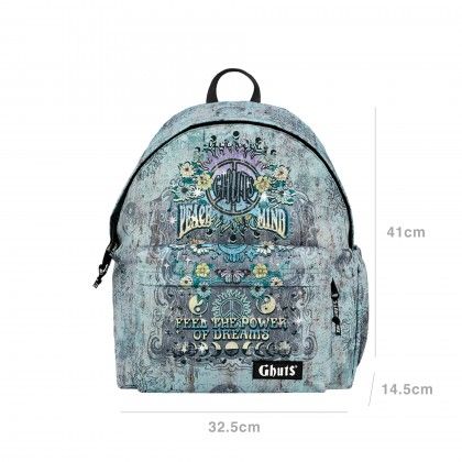 Mochila Clássica Portátil Ghuts Peace Mind 32.5X41X14.5cm Mochila Clássica Portátil Ghuts Peace Mind 32.5X41X14.5cm