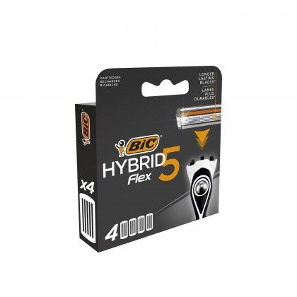 Lâmina Barbear Recargas Bic Flex5 Hybrid Pack 4 Lâmina Barbear Recargas Bic Flex5 Hybrid Pack 4