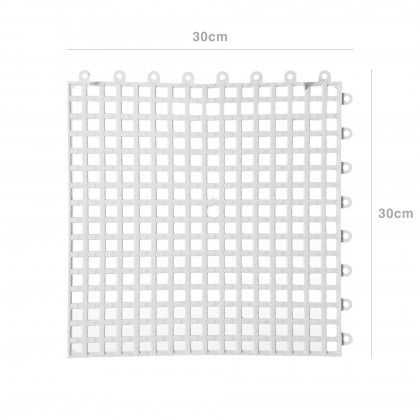 Tapete Bar Antiderrapante Branco 30X30cmX8mm Pack 4