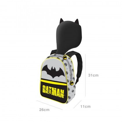 Mochila Infantil com Capuz Batman 26X31X11cm