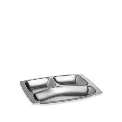 Travessa Buffet Inox Cookware 3 Divises 31X21.5X2cm