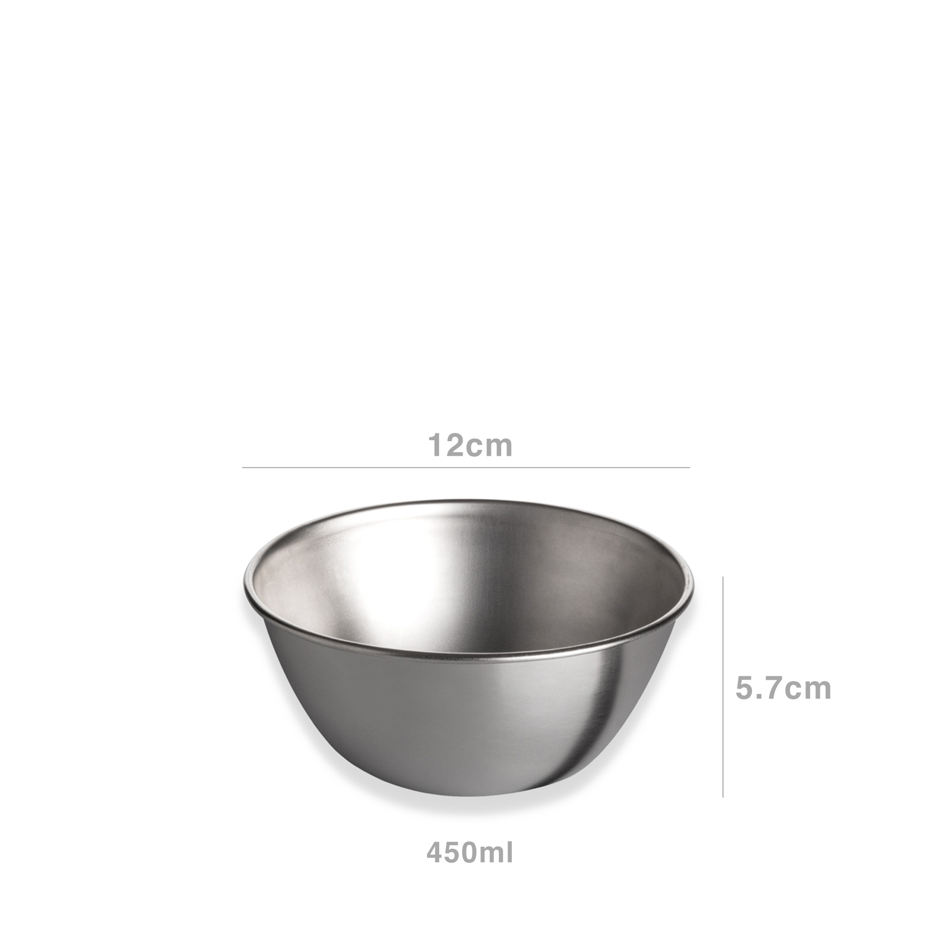 Tigela Hotelaria Inox Grand Gourmet Redondo Nº12 450ml 12X5.7cm