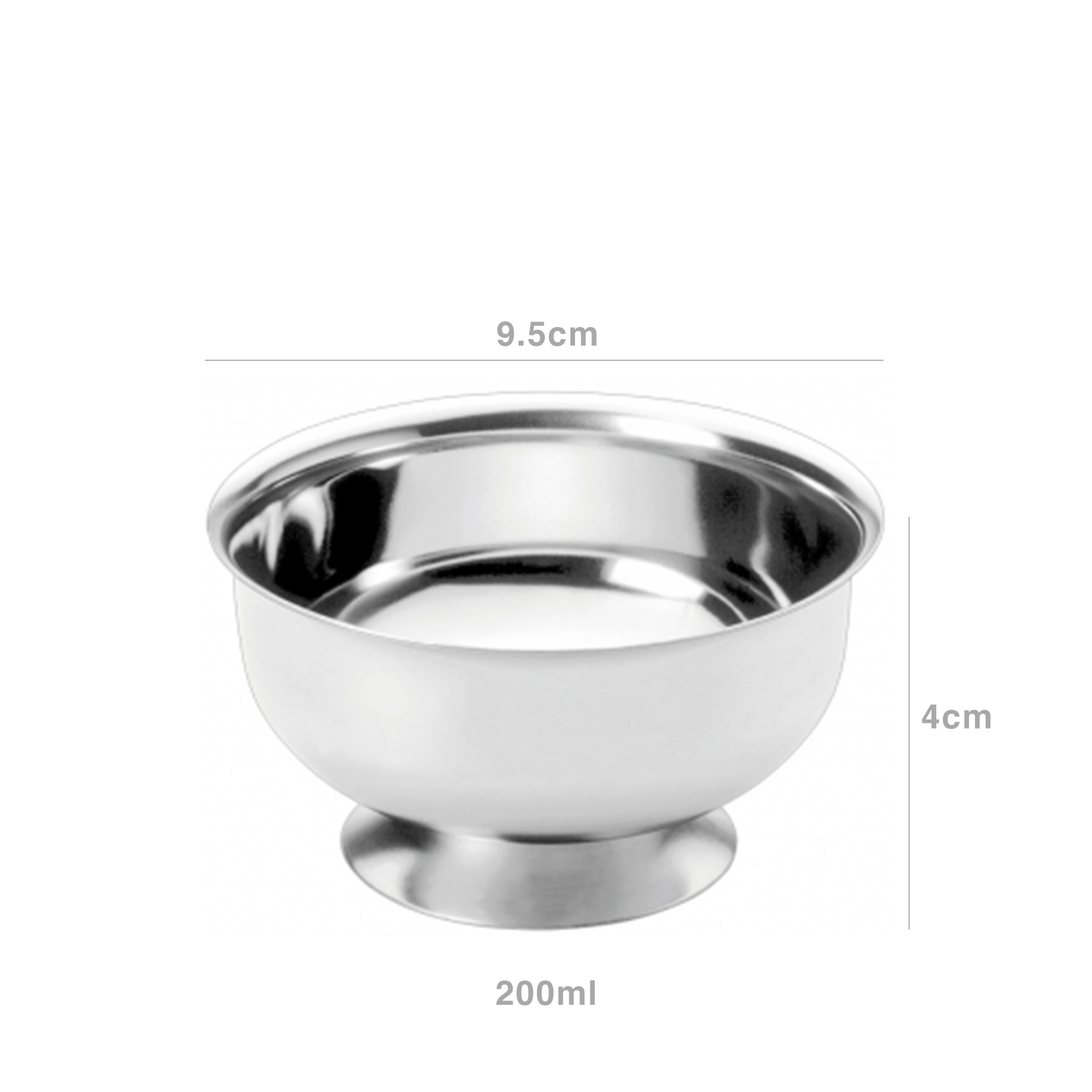 Taça Gelado Gourmet com Pé Redondo 200ml 9.5X4cm