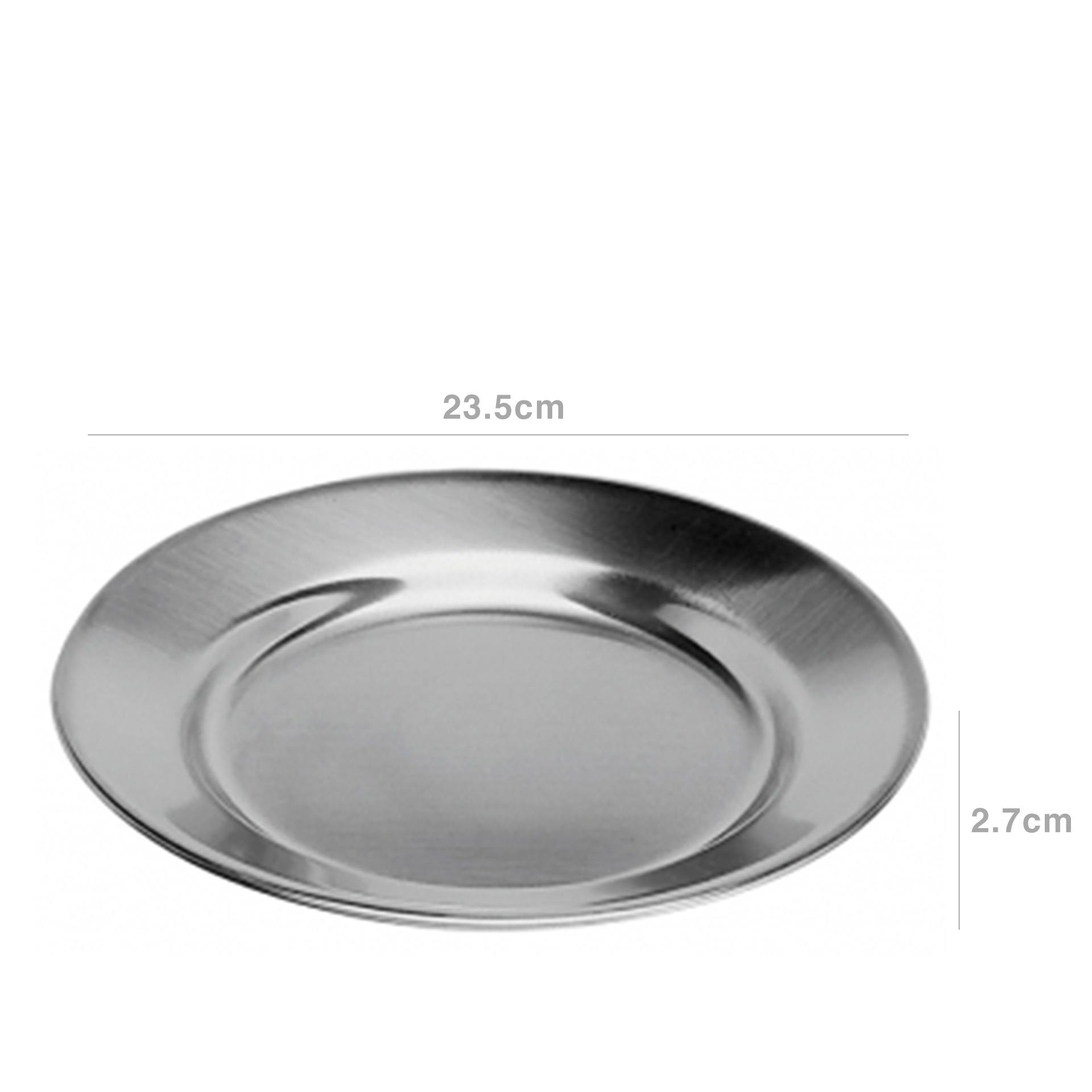 Prato Inox Gourmet Ladeiro Redondo 23.5X2.7cm