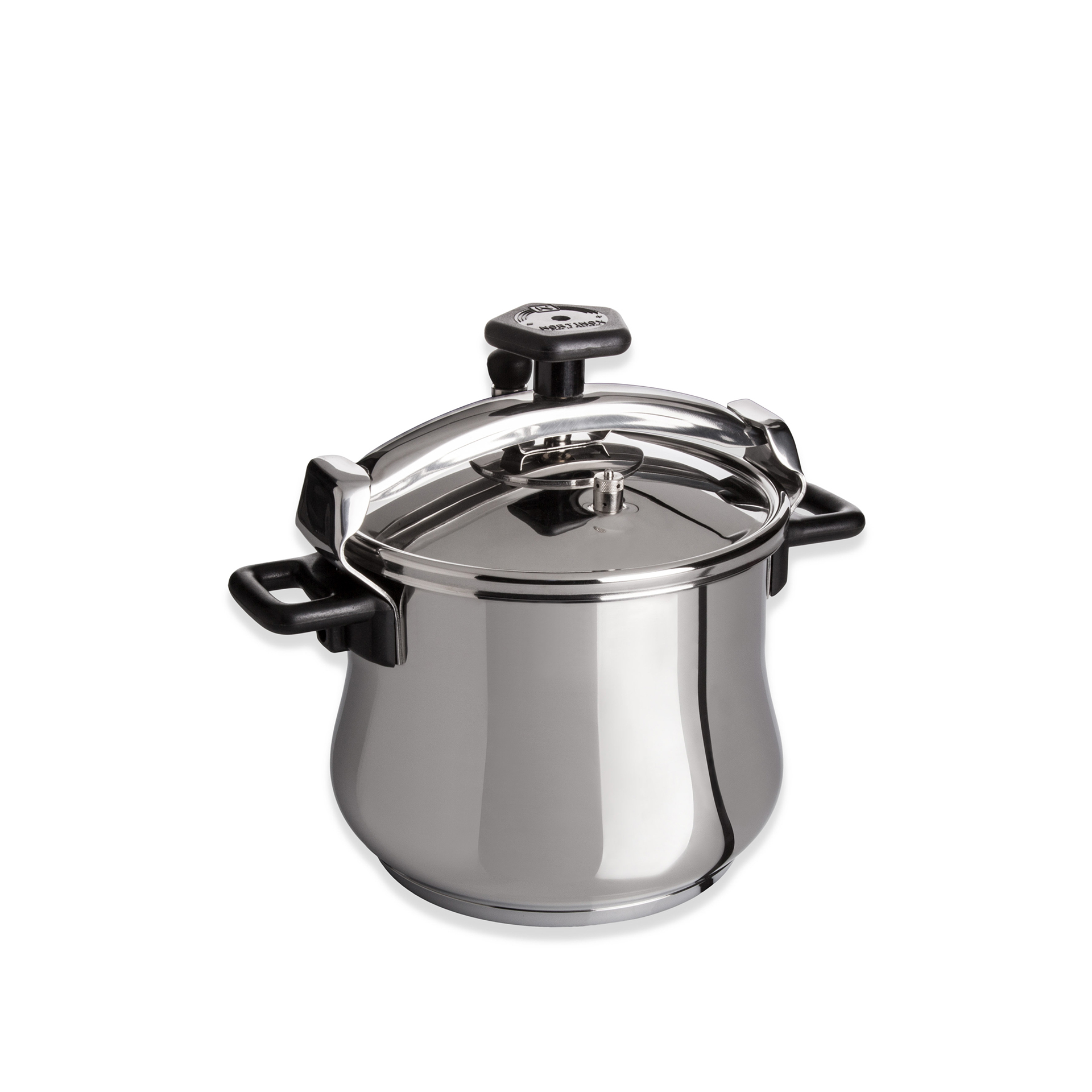 Panela Pressão Inox Bojuda Redonda 7500ml 22X19.5cm