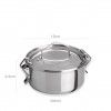 Marmita Inox sem Fundo Trmico Cookware Simples 500ml 12X6.5cm