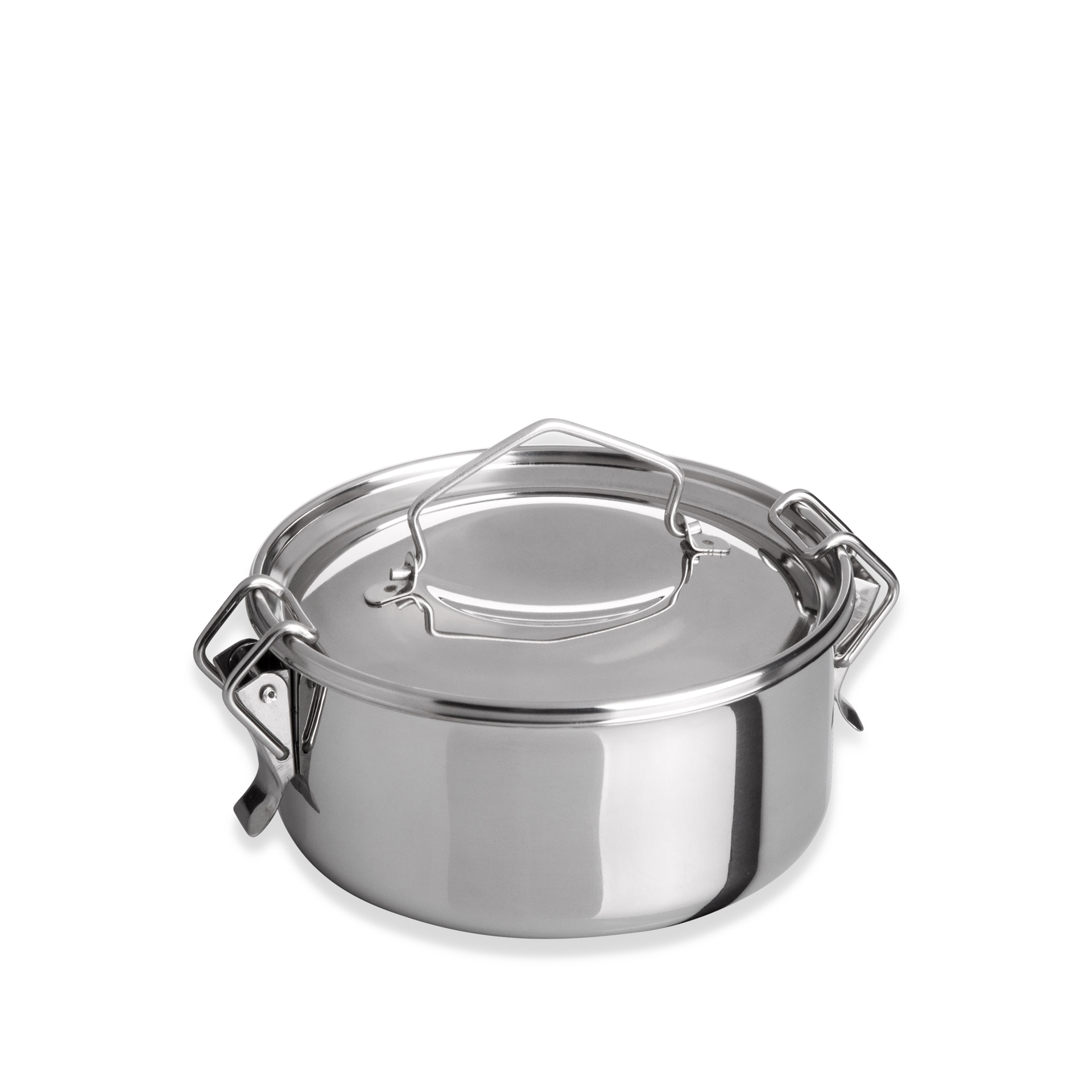 Marmita Inox sem Fundo Térmico Cookware Simples 500ml 12X6.5cm
