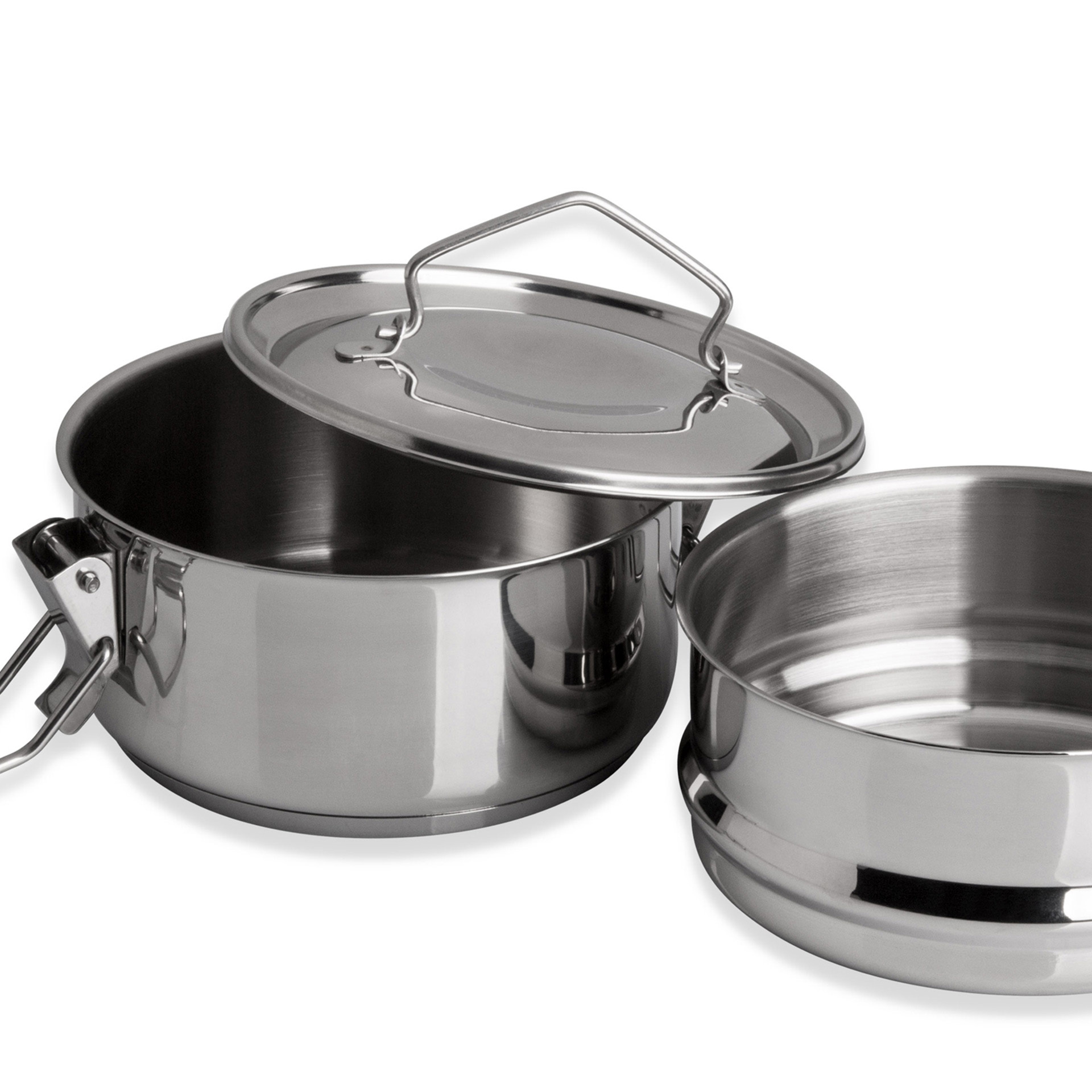 Marmita Inox Fundo Térmico Cookware Dupla 1500ml 14X12cm