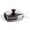 Manteigueira Inox Gourmet com Tampa 17.5X11.5X7cm
