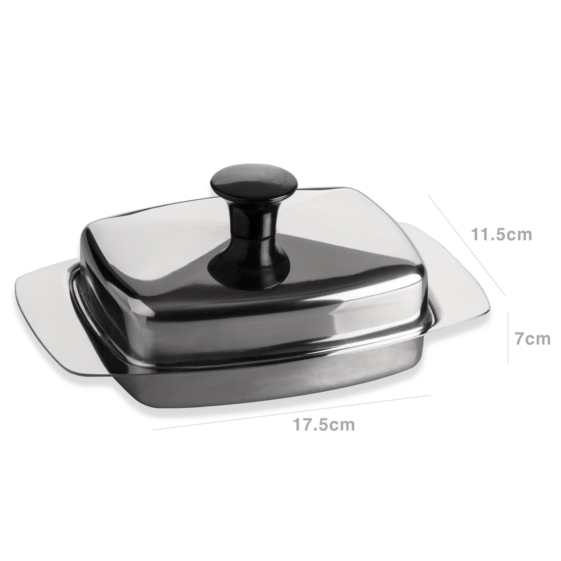 Manteigueira Inox Gourmet com Tampa 17.5X11.5X7cm