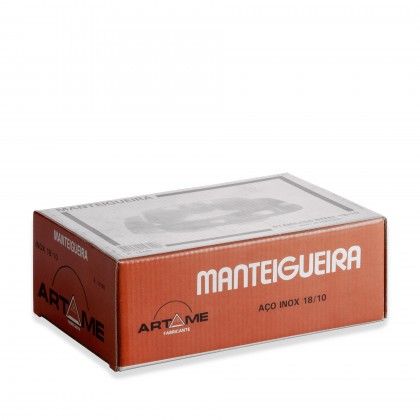Manteigueira Inox Gourmet com Tampa 17.5X11.5X7cm
