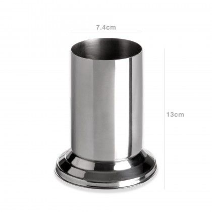 Copo Porta Palhinhas Inox Gourmet Redondo 7.5X13cm
