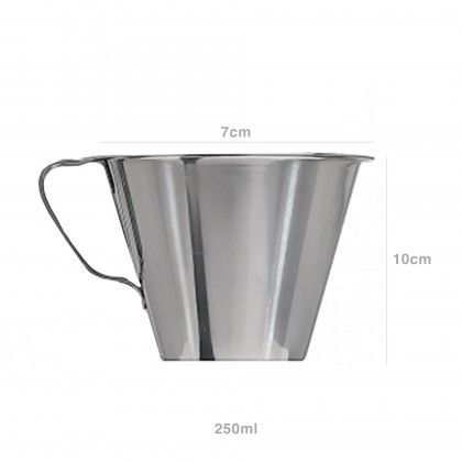Copo Medidor Inox Cookware com Asa 250ml 10X7cm