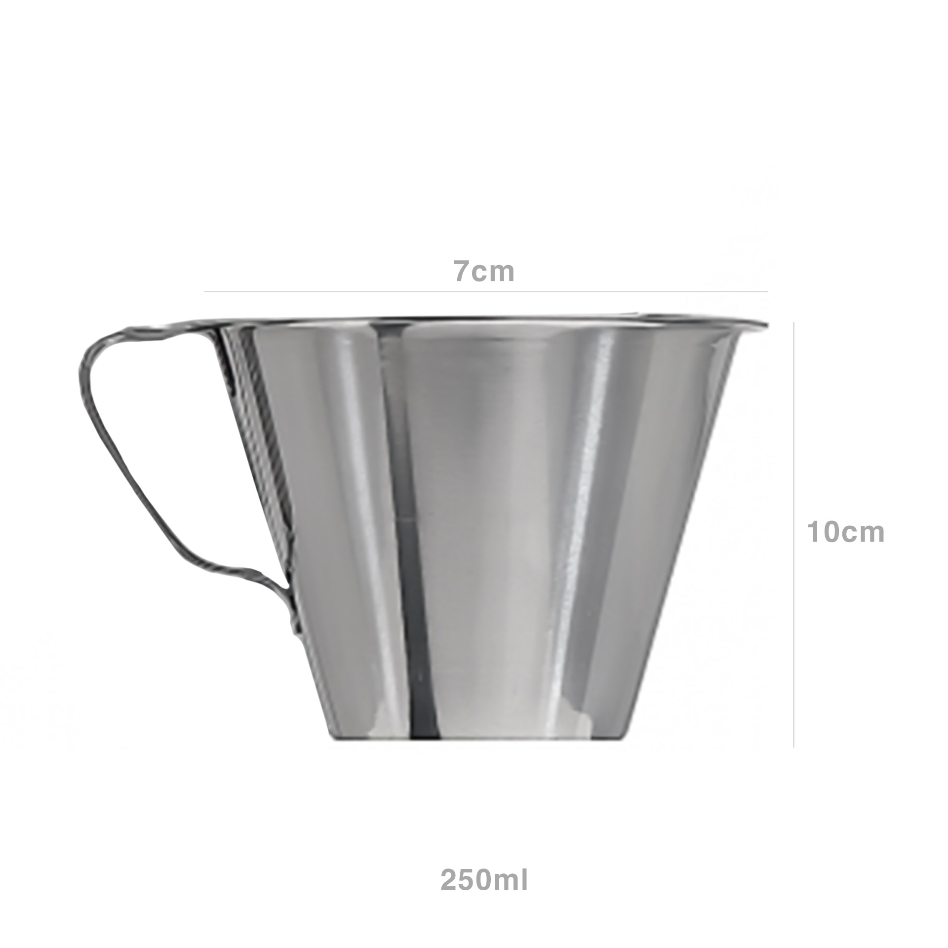 Copo Medidor Inox Cookware com Asa 250ml 10X7cm