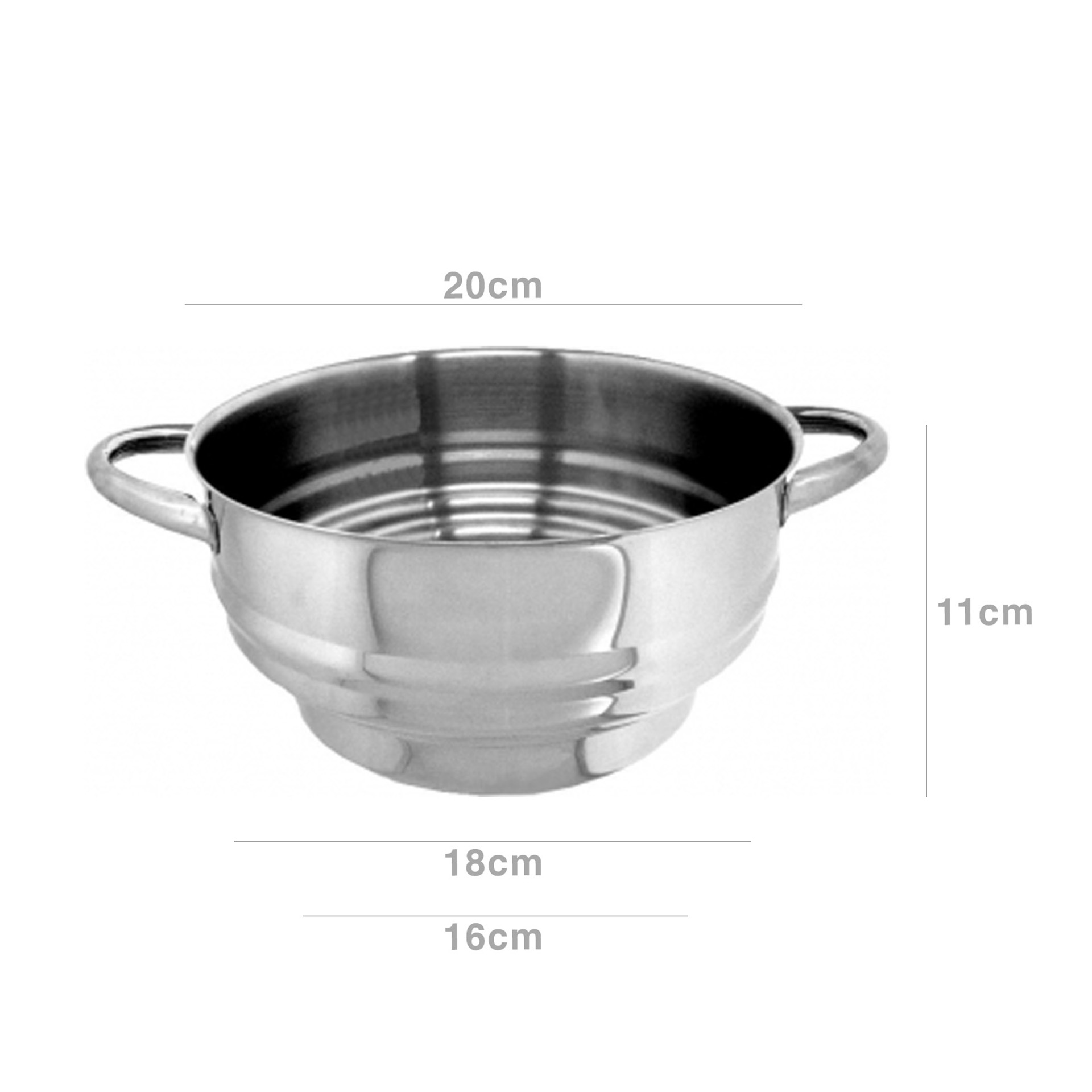Coador Inox Cozer Vapor Multi 16/18/20cm